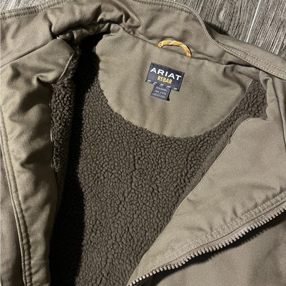 Ariat Rebar DuraCanvas Sherpa Lined Vest Men's 3XL Workwear Rugged Utility - Picture 3 of 7